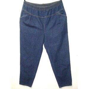 Arizona jeans Womens Pull-on Elastic waist, Pockets Plus Sz 22W Made in USA VTG
